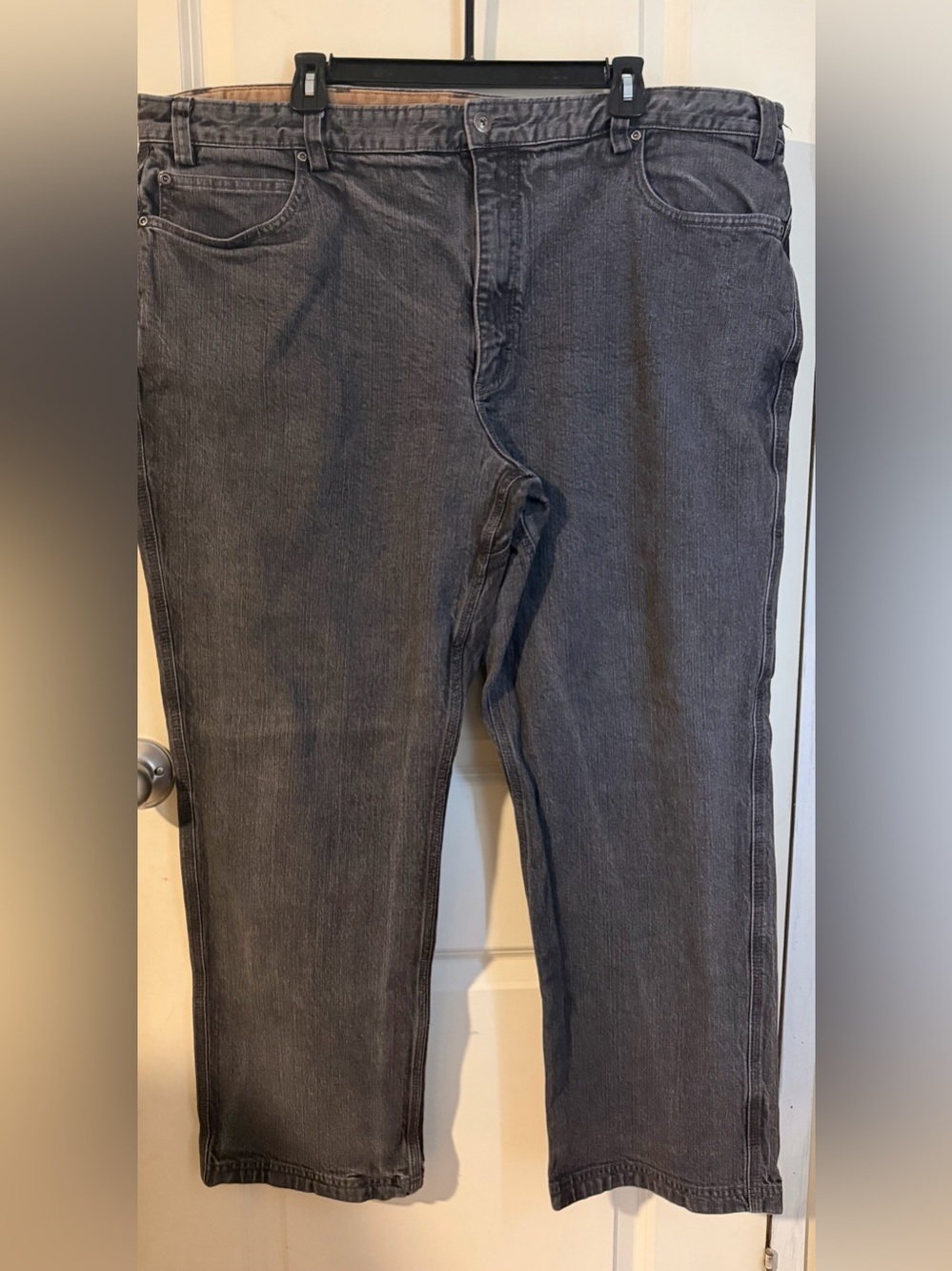 Duluth Trading Co Men's Gray Straight‎ Jeans 46x32 outdoors hardworking roofing
